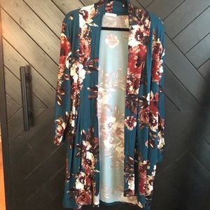 Reb & J. • Floral Long Cardigan